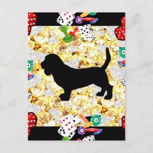 CARTE POSTALE ACCESSOIRES POUR BASSET HOUND