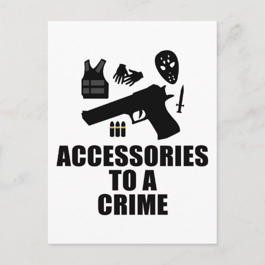Carte Postale Accessoires pour un crime (Devant)