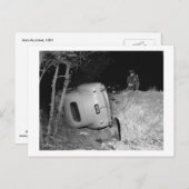 Carte Postale Accident automobile, 1951 Vintage (Devant / Derrière)