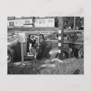 Carte Postale Accident de la route, Los Angeles, 1951 Vintage