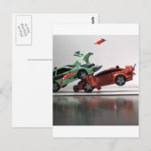 Carte Postale accident de voiture (Devant / Derrière)