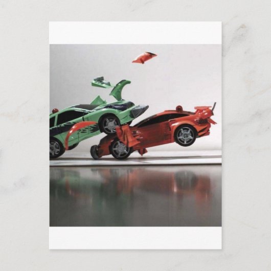 Carte Postale accident de voiture (Devant)
