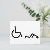 Carte Postale Accident en fauteuil roulant (Debout devant)