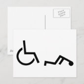 Carte Postale Accident en fauteuil roulant (Devant / Derrière)