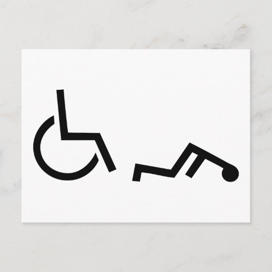 Carte Postale Accident en fauteuil roulant (Devant)