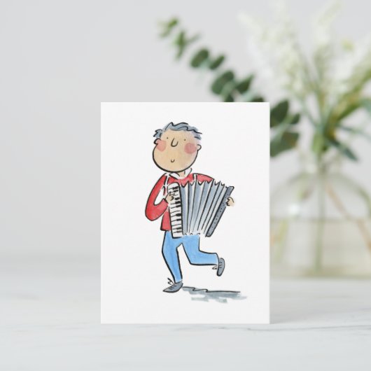 Carte Postale Accordéon (Debout devant)