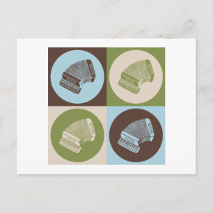 Carte Postale Accordéon d'art pop