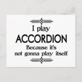 Carte Postale Accordéon Play Itself Funny Deco Music (Devant)