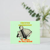 Carte Postale Accordéoniste certifié (Debout devant)