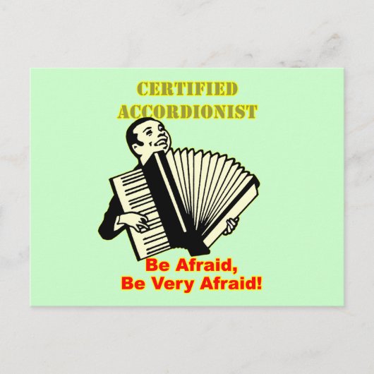 Carte Postale Accordéoniste certifié (Devant)