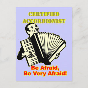 Carte Postale Accordioniste certifié