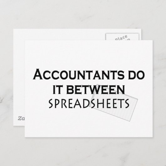 Carte Postale Accountants do it ! (Devant / Derrière)