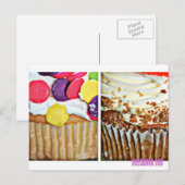 Carte Postale Accro aux Cupcakes (Devant / Derrière)