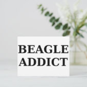 Carte Postale accro beagle (Debout devant)