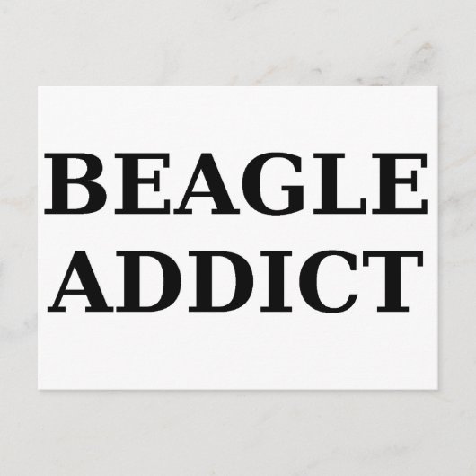 Carte Postale accro beagle (Devant)