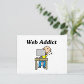 Carte Postale Accro du Web (Debout devant)
