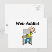 Carte Postale Accro du Web (Devant / Derrière)