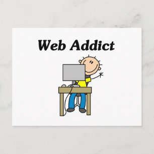 Carte Postale Accro du Web