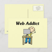 Carte Postale Accro du Web (Devant / Derrière)