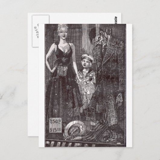 Carte Postale Accroché (Devant / Derrière)