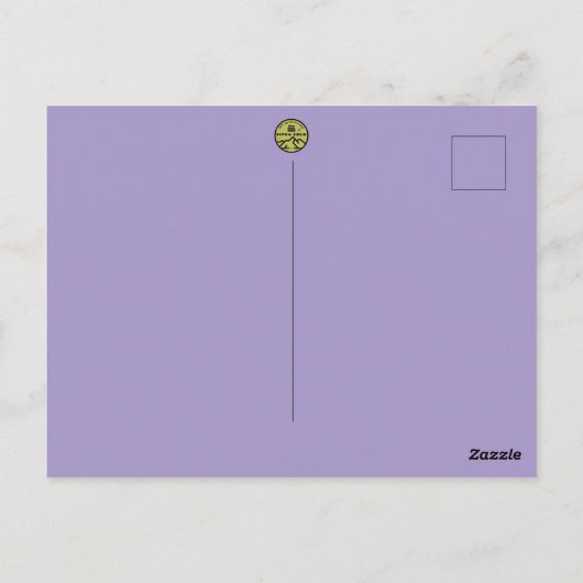 Carte Postale Accroche-toi, Purple Beatle, (Dos)