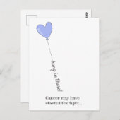 Carte Postale Accroche-toi ! - Vaincre le cancer - Ballon lilas (Devant / Derrière)