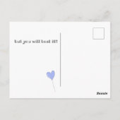 Carte Postale Accroche-toi ! - Vaincre le cancer - Ballon lilas (Dos)