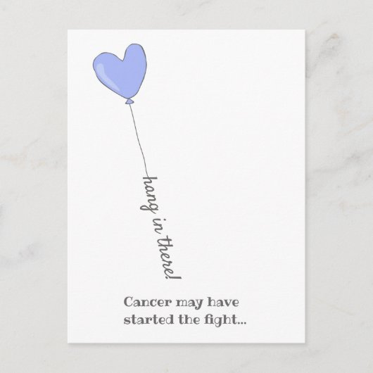 Carte Postale Accroche-toi ! - Vaincre le cancer - Ballon lilas (Devant)