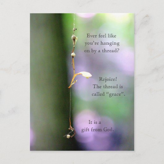 Carte Postale Accrocher par un fil (Devant)