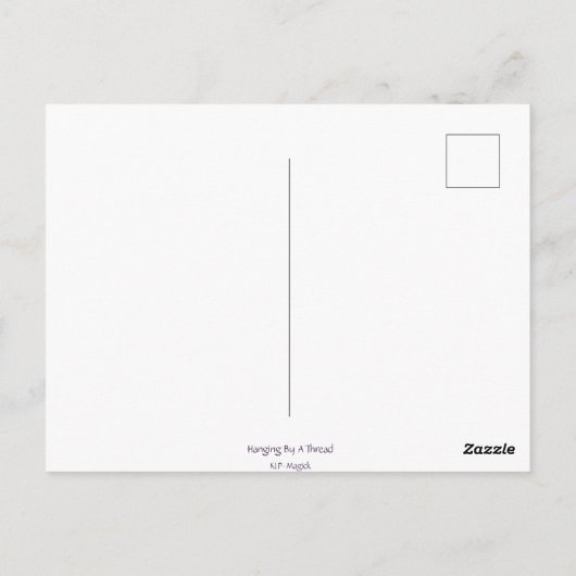 Carte Postale Accrocher Par Un Fil - Nuages De Coeur Violet Et D (Dos)