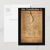 Carte Postale Accrocher par un thread (Devant / Derrière)