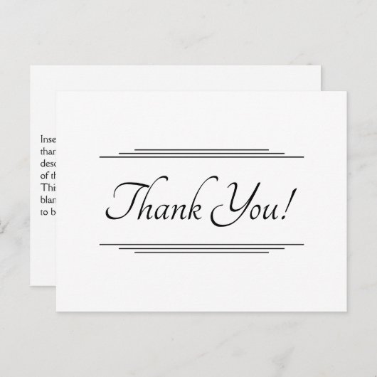 Carte postale accrocheuse de "Merci !" (Devant / Derrière)