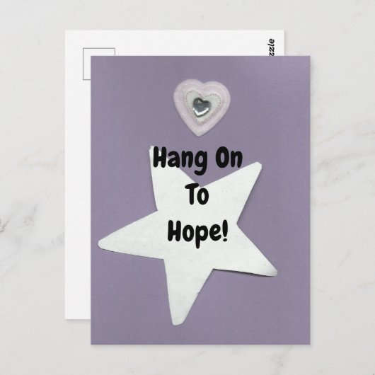 Carte Postale Accrochez-Vous À L'Espoir ! (Devant / Derrière)