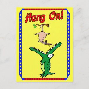 Carte Postale Accrochez-Vous ! Alligator