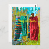 Carte Postale Accrochez-vous là...19 Masques Visage Cachés (Devant / Derrière)