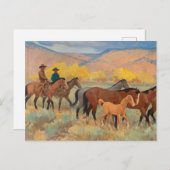 Carte Postale Accueil, 1942 par Maynard Dixon (Devant / Derrière)