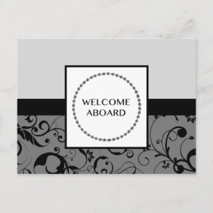 Carte Postale accueil à bord (damask)