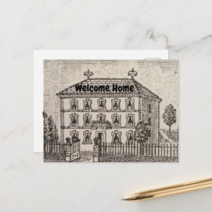 Carte Postale Accueil à la maison du client de l'agent immobilie