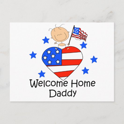Carte Postale Accueil Accueil Daddy Stick Figure Baby (Devant)