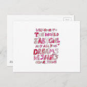 Carte Postale Accueil au bébé du monde (Devant / Derrière)