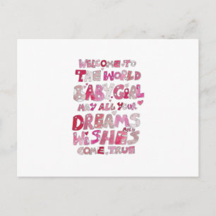 Carte Postale Accueil au bébé du monde