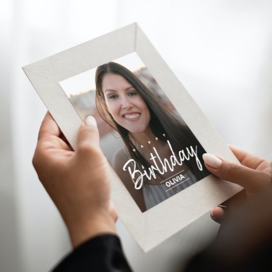 Carte Postale Accueil d'anniversaire d'ami moderne remplacer la