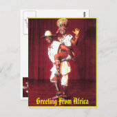 Carte Postale ACCUEIL DE L'AFRIQUE(Conception de Mojisola Gbadam (Devant / Derrière)