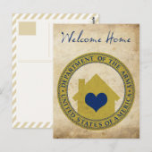 Carte Postale accueil de l'armée (sceau du coeur) (Devant / Derrière)