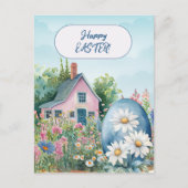 Carte Postale Accueil de Pâques Joyeux Daisées d'oeufs de Pâques (Devant)