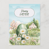 Carte Postale Accueil de Pâques Joyeux Daisées d'oeufs de Pâques (Devant)