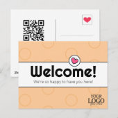 Carte Postale Accueil d'entreprise simple et élégant (Devant / Derrière)