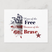 Carte Postale Accueil des libres à cause des courageux, (Devant)