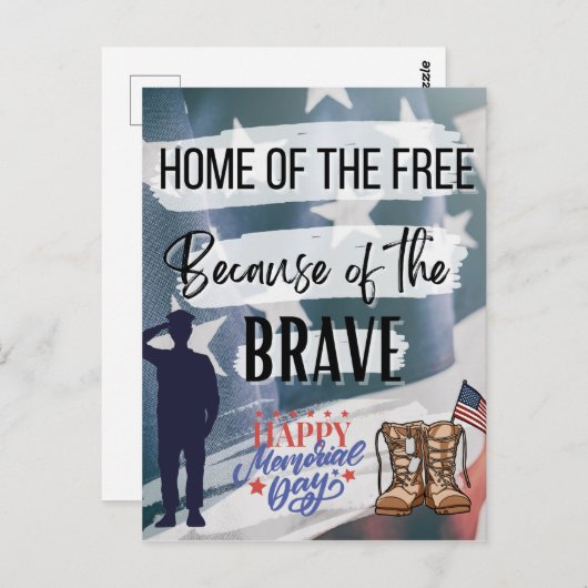 Carte Postale Accueil des Libres, A cause des Courageux ! Carré (Devant / Derrière)