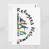 Carte Postale Accueil des réfugiés (Devant / Derrière)